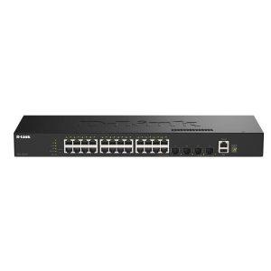 D-Link DGS-1530-28, 28-Port Stackable Smart Switch with 24 (1G) and 4 (10G) SFP+  Ports