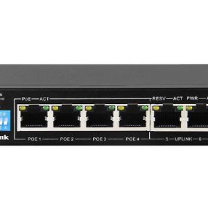 D-Link 6-Port Gigabit PoE Switch with 4 RJ45 PoE and 2 Uplink Ports