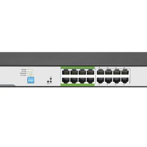 D-Link 18-Port Unmanaged PoE Switch with 16 RJ45 PoE and 2 Uplink Ports