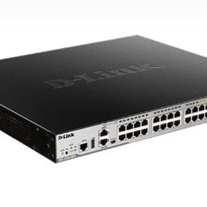 D-Link DGS-3630, 28-Port Stackable Managed Switch with 20 BASE-T PoE, 4 Combo BASE-T PoE/SFP and 4 (10G) SFP+ Ports