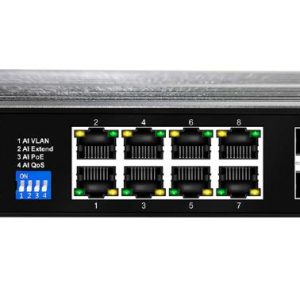 D-Link 10-Port Unmanaged PoE Switch with 8 RJ45 PoE, 2 SFP and 1 RJ45 Console Port