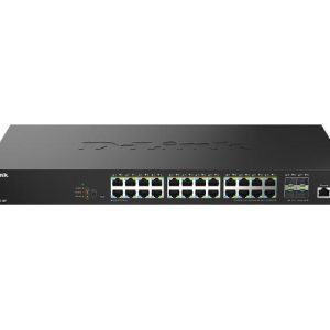 D-Link DMS-1250-28P, 28-Port Multi-Gigabit Smart Managed PoE++ Switch with 24 (2.5G) 90W PoE++ and 2 (10G) SFP+ Ports