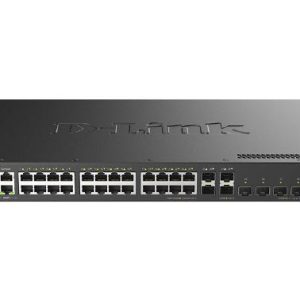 D-Link DXS-3410-32XY, 32-Port Stackable 10G Managed Switch with 24 BASE-T, 4 (10G) SFP+ and 4 (10/25G) SFP28 Ports