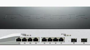 D-Link 10-Port 10 Gigabit Smart Managed Switch with 8 10GBase-T Ports and 2 SFP+ ports