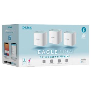 D-Link EAGLE PRO AI AX1500 Mesh System, 3-Pack