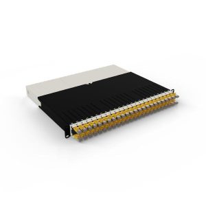 Patchbox.One 8RU STP Yellow Cat6A Cable Management System, Includes 24x 8RU Yellow Casettes, 3x Patchcatch Pairs & 1x /Dev/Mount Pair