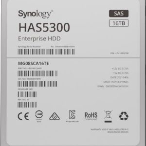 Synology -Enterprise Storage for Synology systems, 3.5" SAS Hard drive, HAS5300 , 16TB,5 yr Wty. - SAS HDD