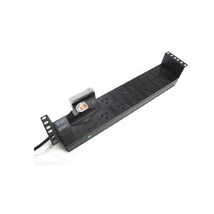 PowerShield RPR-10HMCB Unmanaged Power Distribution Units, 10A Plug, 10 x 10A Outlet, 3pin, Horizontal Power Rail, 482.60 x 95 x 90mm, 2 Year Warranty