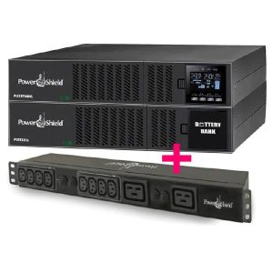 PowerShield PSCERT6000L Centurion 6000VA/6000W & PSRTBB16 Battery Bank, PSPDU6K PDU & 2x PSRK Rail Kits