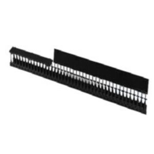 Vertiv 01230882 42U Vertical Cable Manager with Plastic Fingers and Cover, Black Gray