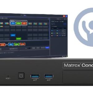 Matrox ConductIP Media Routing Appliance. NMOS-enabled SMPTE ST 2110, IPMX-ready, 3 YR WTY