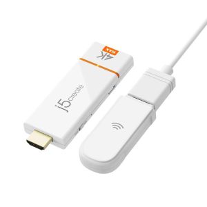 J5create JVAW76MAX ScreenCast 4K Max Wireless Display Adapter iOS / Android / macOS / iPadOS / Windows/ Chrome OS Compatible