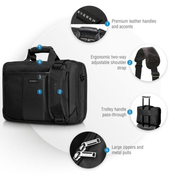 Everki Versa Premium Travel Friendly Laptop Bag Briefcase up to 17.3-Inch - Image 4