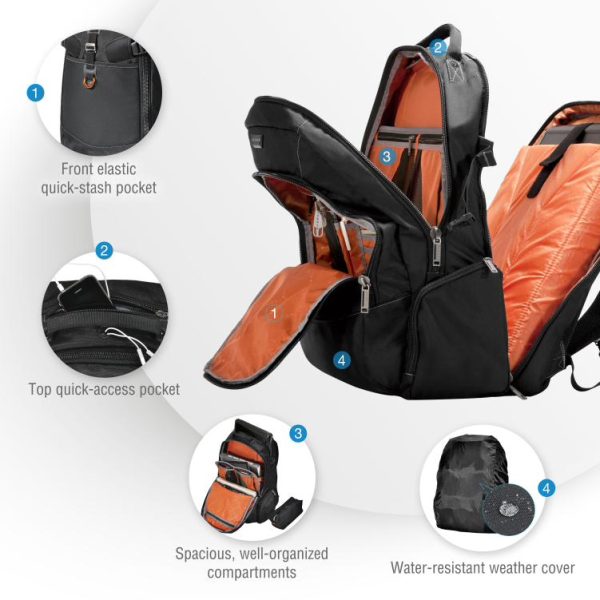 Everki Business 120 Travel Friendly Laptop Backpack up to 18.4-Inch - Image 3