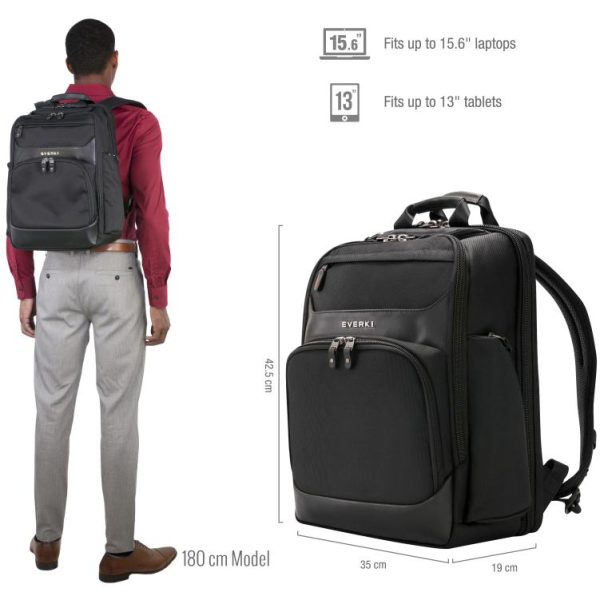 Everki Onyx Premium Travel Friendly Laptop Backpack up to 15.6-Inch - Image 2