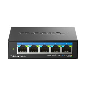 D-Link DMS-105, 5-Port Unmanaged Switch with 5 Multi Gigabit Ethernet Ports