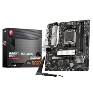 MSI PRO B650M BOMBER WIFI, mATX, AMD AM5, 2xDDR5, 2xM.2, 4xSATA 6Gb/s, RAID, 2xPCIe, 1xHDMI, 1xDP, Wireless AX+Bluetooth, 1xUSB-C, 2xUSB2.0, 3xUSB-A, 3 Year Warranty