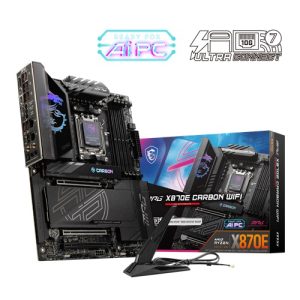 MSI MPG X870E CARBON WIFI AMD AM5 ATX Motherboard 4x DDR5~256GB, 3x PCIe x16, 4x M.2, 9x USB 3.2, 4x