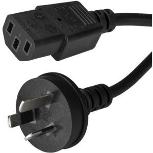 StarTech PXTA1013M, 3m/10ft Power Supply Cord, Computer Monitor Cable, Laptop Power Cord AS/NZS 3112 Plug to IEC C13, AC Power Cord for Most Notebooks, 250, 10A, 3 Conductor, Non-Polarized, H05VV-F Rating, PVC Jacket, Limited Lifetime Warranty