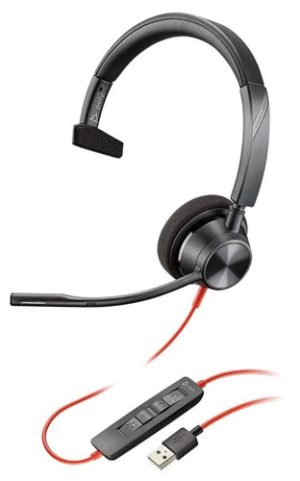 HP Poly Blackwire 3310 MS Wired Mono Headset USB-C/A