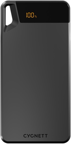Cygnett CY4751PBCHE, 20K mAh Power Bank, 15W Max Power Output, 1x USB-C 15W, 2x USB-A 15W, Digital Display, Black, 2 Year Warranty