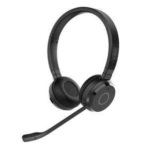 Jabra Evolve 65 TE Link390a UC Stereo Stand Bluetooth Headset, 16-hour battery life, 30-metre wireless range, Passive Noise Cancellation, Busy Light