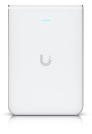 Ubiquiti U7 Pro Wall, 6 Spatial Stream Access Point, 6 GHz Support Tailored, PoE+, Voltage 44—57V DC, Max Power 22W, 2.5 GbE uplink, 300+ Devices,140 m² cover, 1 Year Warranty