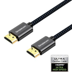 Simplecom SBT002, Ultra High Speed HDMI 2.1 Cable, Nylon Braided, 48Gbps, 8K@60Hz, 1 Year Warranty