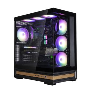 Zalman P40 NAMU BLACK, ATX, ARGB, Mid Tower, Tempered Glass, Drive Bays: 2 x Combo(2.5” or 3.5”) (Max. 3x 2.5” or 2 x 3.5”), Expansion Slot: 7, Fan: 120mm, Motherboard Support: ATX / mATX / Mini-ITX, 1 Year Warranty