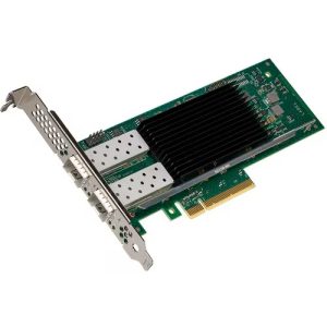Intel E810XXVDA2, 800 E810-XXVDA2 25Gigabit Ethernet Card for Server, 25GBase-CR, 25GBase-SR, 25GBase-LR, SFP28, Plug-in Card, PCI Express 4.0 x16, Full-height/Low-profile Bracket Height, 25 Gbit/s Data Transfer Rate, 2 Ports, 1 Year Warranty