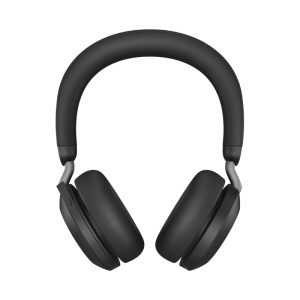 Jabra Evolve2 75 USB-C Link380c MS Stereo Stand Black, 8-Mic Technology, 36 Hours Battery & Fast Charge, Dual-Foam Tech, Discreet Hide-Away Boom Arm