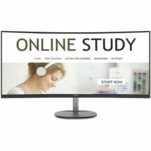 MSI PRO MP341CQ Black 34" WUQHD Curved Spk Business Monitor