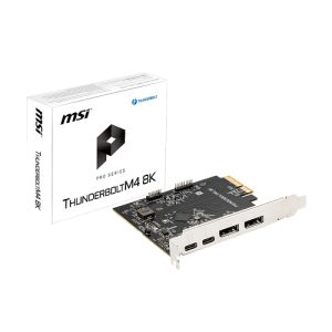 MSI THUNDERBOLTM4 8K, JHL8540 Thunderbolt 4 Controller, 2xUSB-C, 1xUSB 2.0, 2xDP, 4xPCIe3.0, 1 Year Warranty