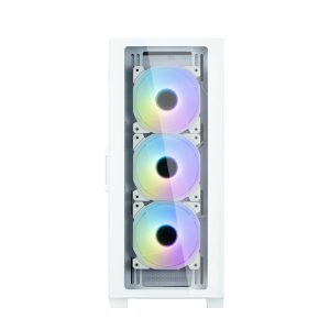 Zalman I3 NEO TG WHITE, Mid-Tower, Tempered Glass, Drive Bays: 2x3.5"/2.5", 3x2.5", Expansion Slot: 7, Motherboard Support: ATX/mATX/Mini-ITX, Pre-Installed Fan: 4x120mm, ARGB, White, 1 Year Warranty