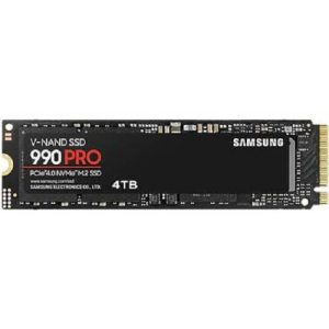 *Limits Apply, contact your AM* Samsung MZ-V9P4T0BW, 990 Pro, 4TB, M.2 NVMe, PCIe4.0, Read Speed: Up to 7450MB/s, Write Speed: Up to 6900MB/s, 5 Year Warranty