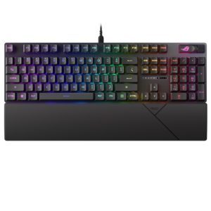 ASUS ROG STRIX SCOPE II RX Blue Switch Optical Gaming Keyboard,IP57 Waterproof Protection, Streaming Hotkeys, Multi-function Controls