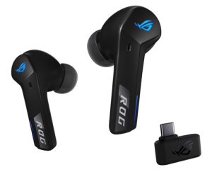 ASUS ROG Cetra True Wireless SpeedNova Black, Dual-Mode, Bone-Conduction AI Microphones, Up to 46-hour battery life, Hybrid Multipoint