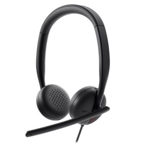 Dell 520-BBCW, Wired Headset WH3024 - Headset - on-ear - wired - USB-C - Zoom Certified, Certified for Microsoft Teams, 3 Year Warranty