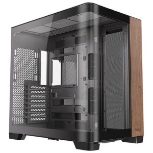 Antec C8 CURVE Wood E-ATX, ATX Seamelss View Front and Side, USB-C, 4mm Tempered Glass, 360mm liquid cooler top, bottom, side. 2x USB 3.0 Black Case