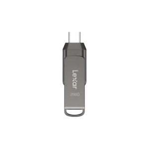 Lexar JumpDrive D400 USB 3.1 Type-C / Type-A 32GB Flash Drive - Titanium
