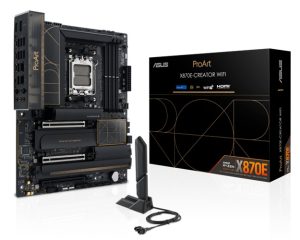 ASUS AMD ProArt X870E-CREATOR WIFI (AM5) ATX Motherboard, DDR5 192GB, 2 x PCIe 5.0 x16 slots, 4 x M.2 slots , 4 x SATA, AQtion 10Gb Ethernet