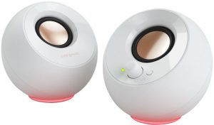 Creative 90064220, Pebble SE 2.0 Speaker, Aux-in, USB-C, White, 1 Year Warranty