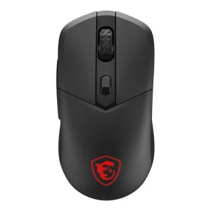 MSI VERSA 300 ELITE WIRELESS, VERSA 300 Elite RGB Wireless Gaming Mouse, Symmetrical Design, 26K DPI, PixArt PAW3395DM Optical Sensor, 6 Buttons, OMRON Micro Switch, Tri-mode (2.4GHz Wireless/BT 5.3/Wired USB-C), Up to 80Hrs Battery Life, Pure PTFE Skates, 1 Year Warranty