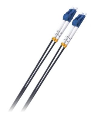 8ware CB8W-LCUPCBLACK-10M, 10m LC-LC OS2 Single Mode Dual-Core Fibre / Fiber Optic Cable UPC Duplex Armoured Low Smoke Zero Halogen (LSZH) Jacket, Black, 1 Year Warranty