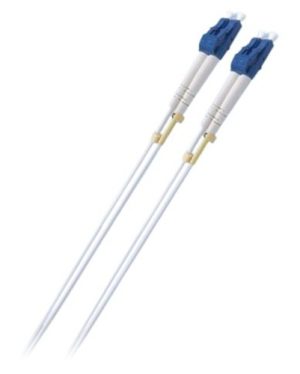 8ware CB8W-LCUPCWHITE-5M, 5m LC-LC OS2 Single Mode Dual-Core Fibre / Fiber Optic Cable UPC Duplex Armoured Low Smoke Zero Halogen (LSZH) Jacket, White, 1 Year Warranty