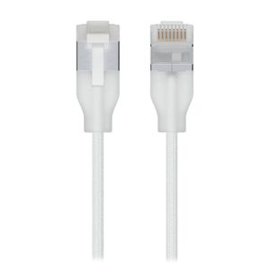 Ubiquiti UniFi Premium Patch Cable,0.3M, White, Ultra-Thin Braided Patch Cable, Designed Optimized 10GbE Networking