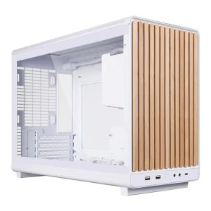 Lian Li PC-A3W-WDG, DAN-A3 White Beech Wood Edition Micro ATX Case, Tempered Glass, Drive Bays: 2×2.5” SSD, 1×2.5” SSD or 1×3.5” HDD, Expansion Slot: 4, Fan: 120mm, Motherboard Support: M-ATX/ITX, White, 1 Year Warranty