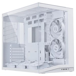 Lian Li PC-O11DMIV2FW, O11D MINI V2 Flow ATX Case, Tempered Glass, Drive Bays: 2x2.5” SSD or 2x3.5”HDD, Expansion Slot: 5, Fan: 120mm, Motherboard Support: ATX / Micro-ATX / Mini-ITX, White, 1 Year Warranty