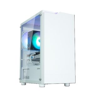 Zalman T4 PLUS WHITE, Micro ATX Mini Tower PC Case, Tempered Glass, Drive Bays: 1xCombo(3.5'' or 2.5''), 1x3.5'', 2x2.5", Expansion Slot: 4, Fan: 120mm ARGB, Motherboard Support: mATX / Mini-ITX, White, 3 Year Warranty