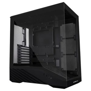Lian Li PC-V100X, Mid Tower ATX Case, Tempered Glass, Drive Bays: 1x2.5" SSD, 1x3.5" HDD, Expansion Slot: 7, fan: 120mm, Motherboard Support: E-ATX/ ATX / M-ATX / Mini-ITX, Black, 1 Year Warranty
